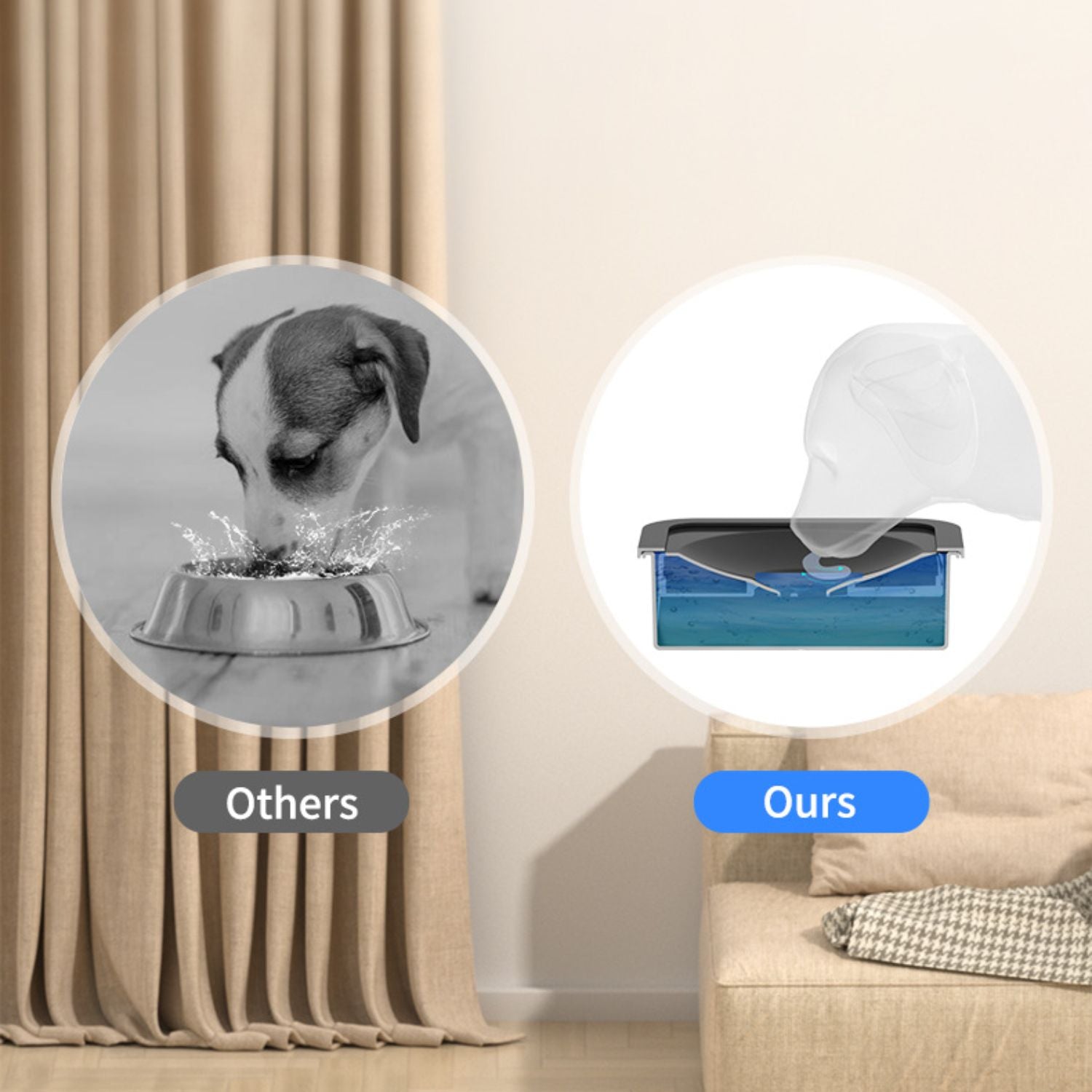 rvs huisdierenbak vergeleken met gewone voerbak